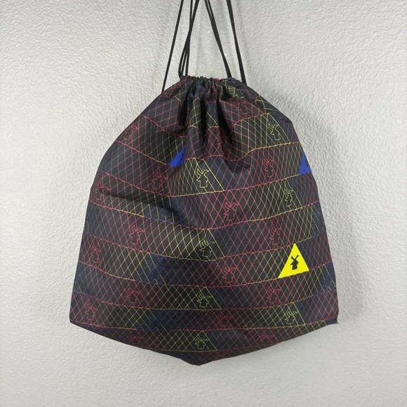 Dutch Bros Colorful Geometric Design Drawstring Backpack - Picture 2 of 8